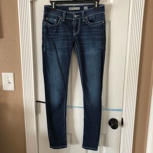 BKE Stella blue wash skinny jeans